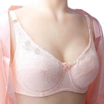 China Breathable Lace Bras For Women Wire Free Plus Size Lingerie Thin Cup Bra Eveyday Wear for sale