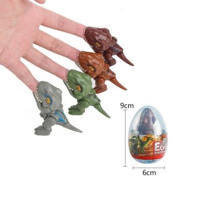 China Mini Animal Model New Mini Flexible Finger Dinosaur Toy Dinosaur Egg for sale