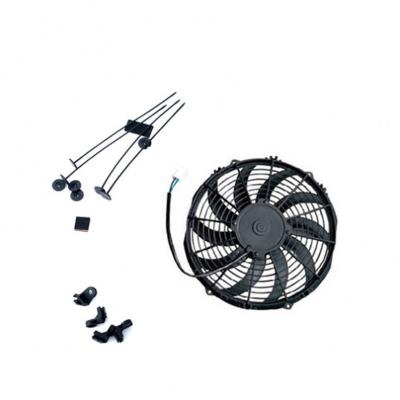 China Car Cooling 7 9 10 12 14 16 Inch 80W 120W Straight Curved Blade Radiator Universal Fan 7/9/10/12/14/16 Inch for sale