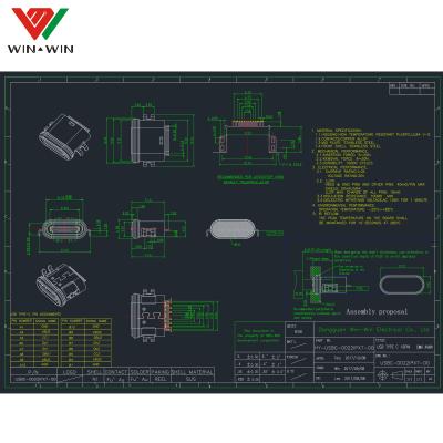 China Power Water Proof USB Type C Electrical Cables Connector For Outdoor Bicycle for sale