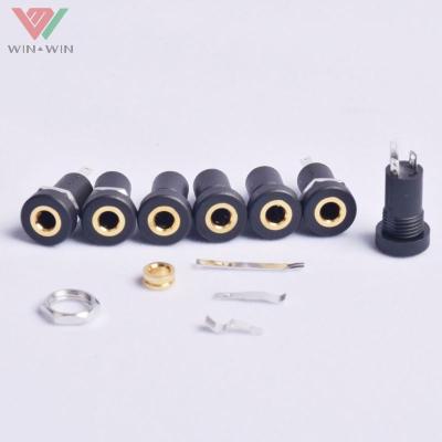 China Power Isolated Mini Stereo Female Panel Mount Audio Earphone 3.5mm Jack for sale