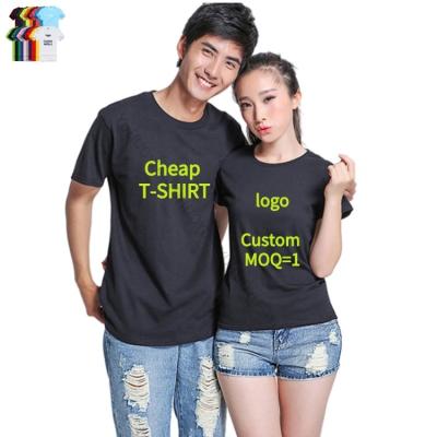 China Custom Anti-wrinkle logo T-shirt sublimation printing polo shirt for men's plain cheap men's unisex T-shirt T-shirt for sale