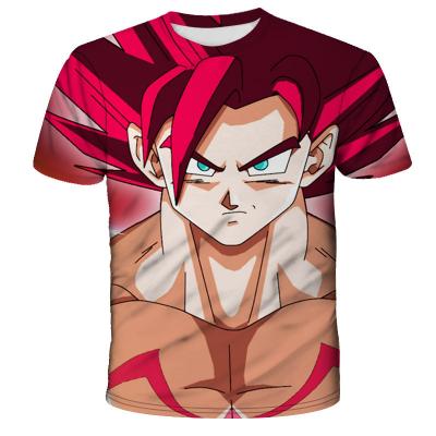 China Funny Printer Anti Shrink T-shirt Short Sleeve Tops Cool Tee Summer Mens T-shirts Male Goku Design T-shirt for sale