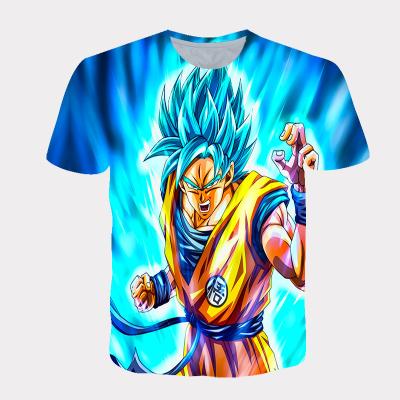 China Anti-pilling High Quality Custom Print Goku T-shirt Sublimated T-shirt Wholesale for sale