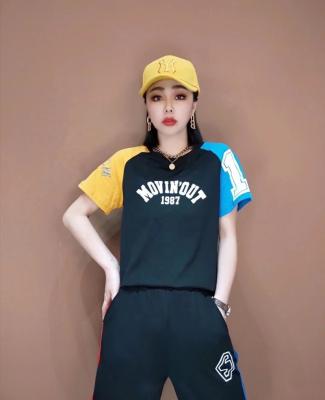 China Yaqi Streetwear Women Two Piece Set Clothing Breathable 2 Piece Hoodie Short Sleeve Sets Joggers Teams Two Piece Pants Set Women for sale