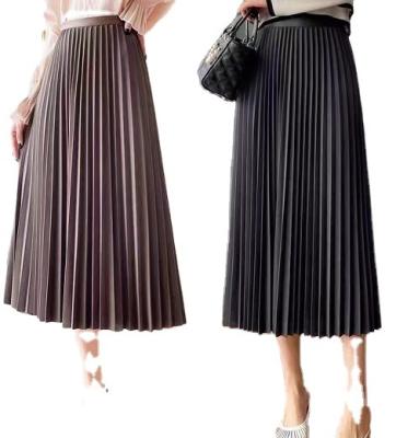 China Viable Wholesale Balichuntian Fashion Skirts Women Solid Color Custom Print Full Long Pleated A-Line Skirt For Women for sale