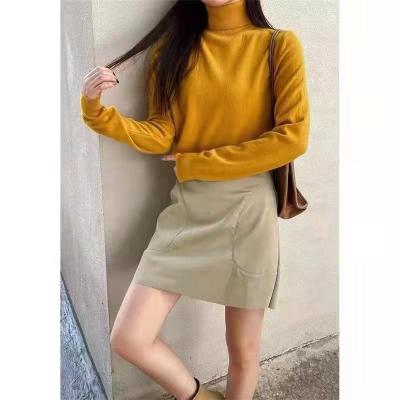 China Women's Autumn New Fashion Turtle Neck Basic Breathable High Quality Shirt B02-21-0004 for sale