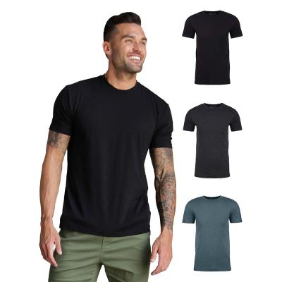 China Custom Printing 100% Plain Cotton Plain Cotton Round Neck Anti-Wrinkle Mens Short T-Shirt for sale