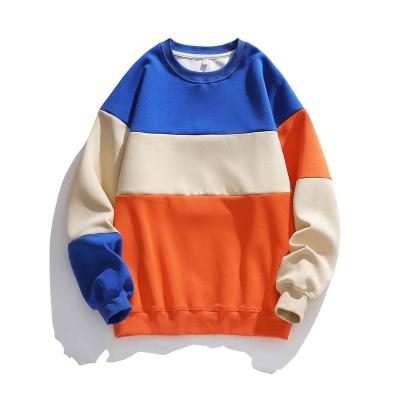 China Anti-pilling 3 color splicing custom embroidery 100% cotton heavyweight pullover men Wholesale Hoodie Logo French Terry Oversized Hoodies for sale