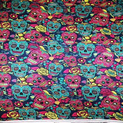 China Cool Skull Pattern Style Waterproof Printed Polyester Oxford Cool Fabric for sale