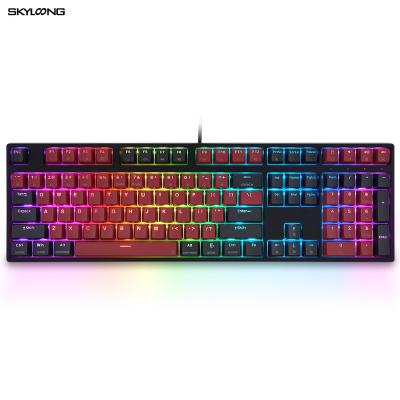 China GK108 Hot Swap OEM Dark Gray Wine Double Shot Keycaps Mechanical Keyboard Mechanical for sale