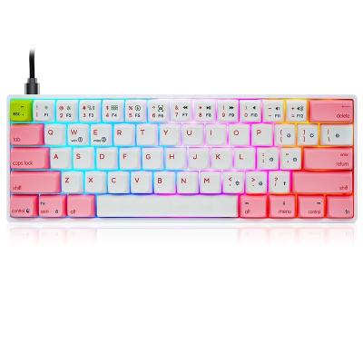 China Skyloong GK61 SK61 RK61 Dye-sublimation Switch PBT Mechanical Keyboard RGB Gateron Brown Hot Swappable Gaming Keycaps 60% None for sale