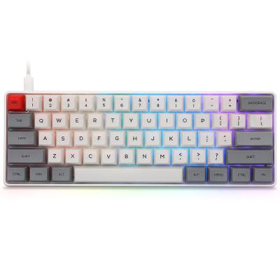 China Hot Sale SK61 61keys Gateron Optical Switch 60% RGB Mechanical Keyboards for sale