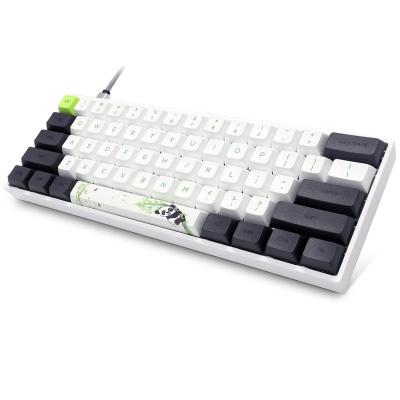 China SK61 Gateron Optical Switch Panda PBT Sublimation Wireless 60% RGB Keycaps BT 5.1 Gaming Mechanical Keyboard for sale