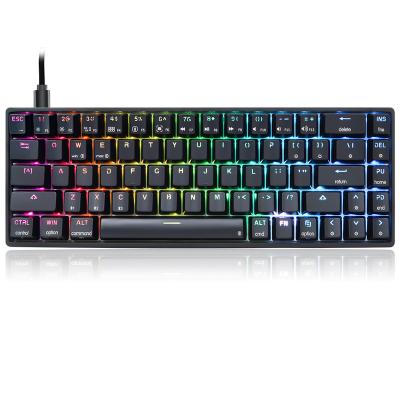 China LAPTOP ABS SK68 keytop gateron mini RGB backlight mechanical keyboard switches game programmed keyboard for sale