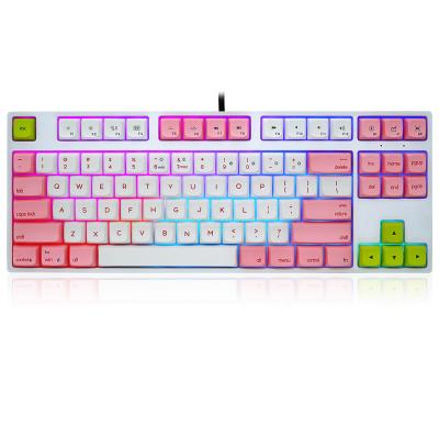 China Mechanical Computer Gaming GK87 PBT Gateron RGB Mechanical Keyboard for sale