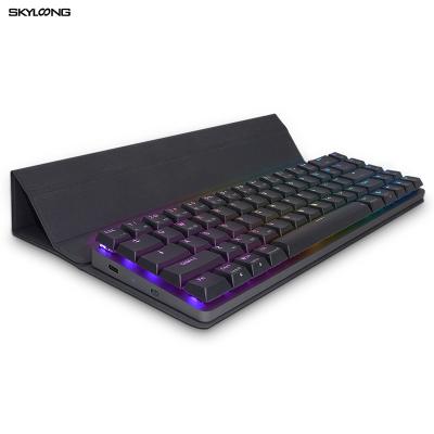 China ABS Plastic Skyloong NT68 Low Profile RGB Keytop Dual Pulled Mechanical Gaming Keyboard for sale