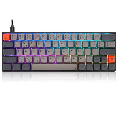 China Victory-lock GK64 optical switch RGB hot-swappable keyboards 60% Gateron 1 buyer for sale