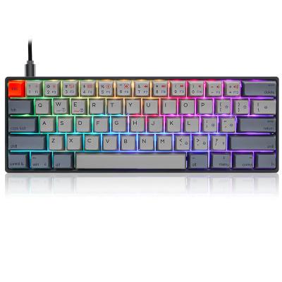 China Hot sale skyloong SK61Gateron optical switch 60% RGB mechanical keyboard for sale