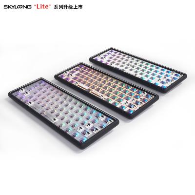 China Hot Swap 60% RGB DIY Half-Complete Mechanical Keys Kit Mechanical Keyboard Customized Multimedia Keys SKYLOONG Lite Pad GK61XS Kit for sale