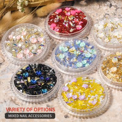 China Metal Rhinestones Art Rhinestones Glass Crystal Nails Nail Riveting Shiny Nail Art Decorations Design Manicure Diamonds Charm Tips Gems Stones 3D DIY for sale