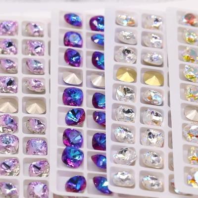 China Nail Charms Jewelry 6mm 50pcs/lot 3D Crystal Square Octagon Manicure Art Stone Decoration Rhinestones Shining Color Glass Tool and Accessory for sale