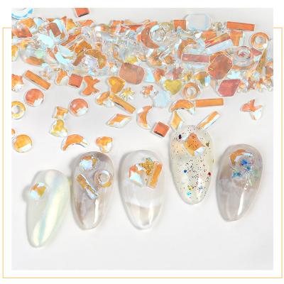 China Nail Charms Photochromic Nail Decor Crystal Drop Parts Nails Accessories Bling Mixed-shape Jewelry 10pcs Aurora Rhinestones Nail Art Decoration for sale