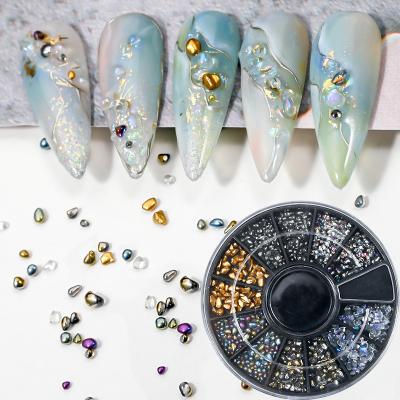 China Nail Charms Jewelry 1 Set Stones Broken Glass Crystal UV Epoxy Resin Filler DIY Opens Nail Art Decorations Jewelry Making Mold Fillers for sale