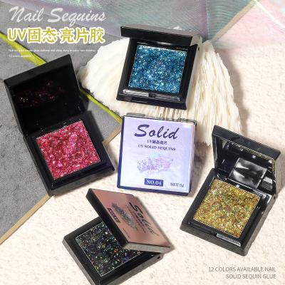 China New Boxed Nail Art Japanese Solid Gel Polish Glitter Gel Nail Polish UV Phototherapy Shop Solid Glue Polish Solid No Flow Glitter Special for sale