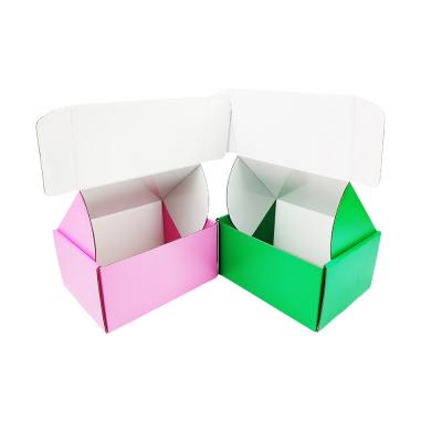 China Recyclable High Quality Green And Pink Corrugated Custom Paper Box For Shoe Packaging Box for sale