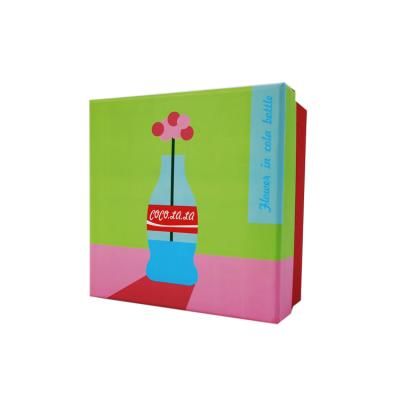 China Valentine Christmas Green Pink Square Cardboard Earring Packaging Creative Recyclable Drinking Gift Box for sale