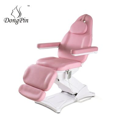 China Modern Pink Aesthetic Bed Beauty Salon Chair Massage Electric Facial Bed 3 Motors for sale