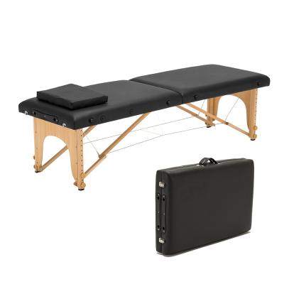 China Modern Portable Facial Folding Massage Table - Black Professional Facial Bed for sale