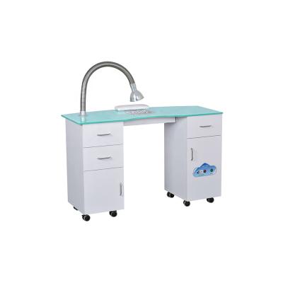 China Modern nail manicure table with vacuum for beauty salon for sale