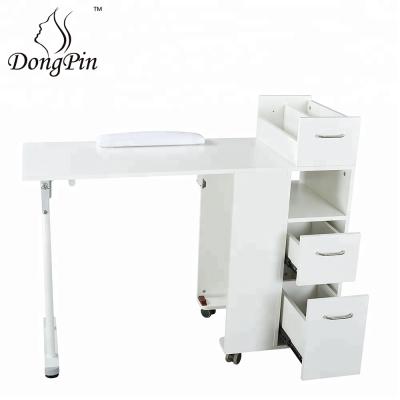 China Modern Foldable Wooden Manicure Table For Nail Spa for sale