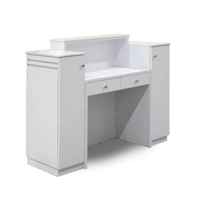 China Large White Modern Workspace Reception Counter Lounge Reception In Stock for sale