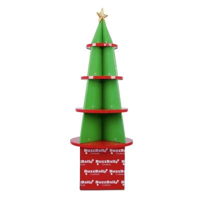 China cardboard book paperboard floor display stand cardboard shipper display christmas tree cardboard display for sale