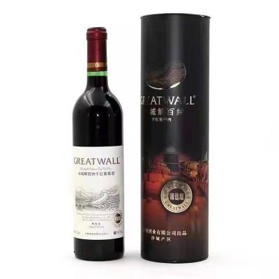 China Vino tinto envasado en tubos de cartón 100% reciclado con logotipo de diseño personalizado de tapa en venta