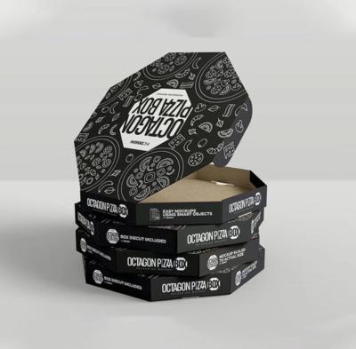 China Aanpasbare take-away Octangle Pizza Food Packaging Box Levertyd 12 dagen voor voedsel Te koop