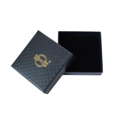 China Regalo y joyería Negro Collar Rigid Box Base de recubrimiento de lado único y caja de tapa para empaque en venta