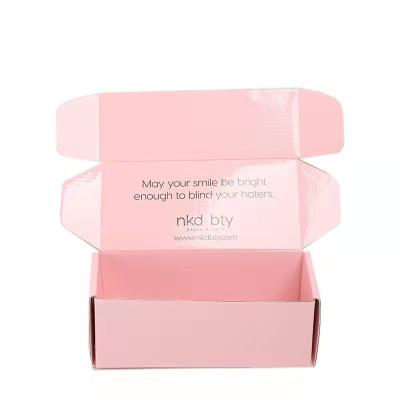 Chine Coffret de produits de toilettage en carton ondulé pliable sur mesure Coffret d'emballage de beauté rose à vendre