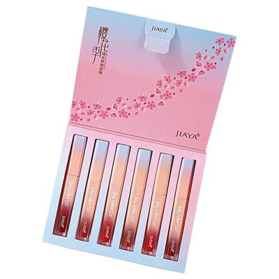 China Eco-friendly Custom Impresso Batom Lips Gloss Set Caixa Cosmética Maquiagem Caixa de presente com laminação brilhante à venda