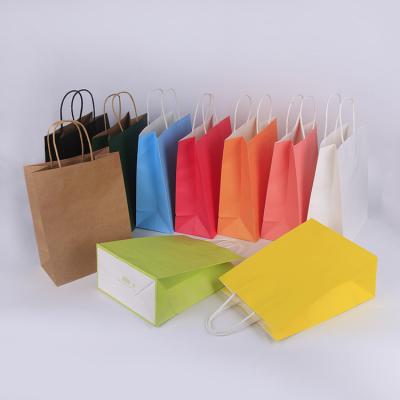 China Industrial Gift Craft Custom Printed Shopping Paper Bags with Cotton Rope Handle for sale