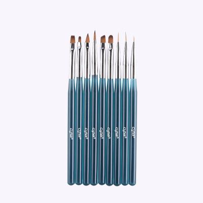 China 2022 Newest NAIL Design OEM Acrylic Nail Brush Ocean Blue Handle Gel Nail Art Brush For Acrylic Nails for sale