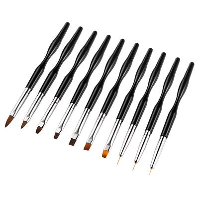 China Nail Art Beauty Salon High Quality NABS001 Synthetic Fiber Hair Acrylic Nails Scoop Play Brush for sale