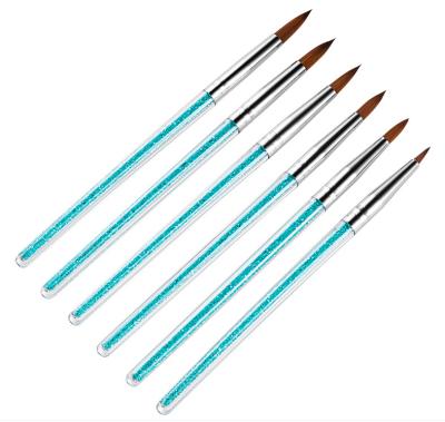 China Custom Nail Brushes Nail Brush Soft Synthetic Diamond Handle Hair Nail Brush Nail Art Detailing Tool for sale