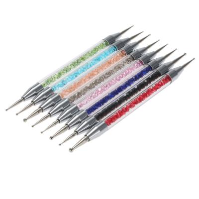 China Beauty Care Make Tools Professional Nail Art Dotting Tool Double Head Nail Art Tool Rhinestone Decoration Handle Maker for sale