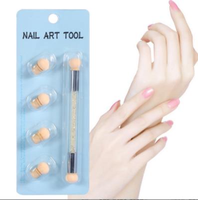 China 2022 Hot Selling 3D Rhinestone Handle Factory Gradient Sponge Reading Brush Nail Art Brush for sale