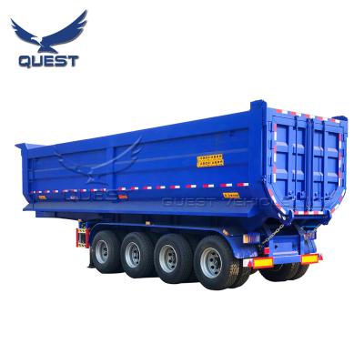 China Truck Trailer 4 Axle U Shape Dump Semi Truck Trailer End Dump Truck Capacity Tipper Trailer Semi Trailer For Sale for sale