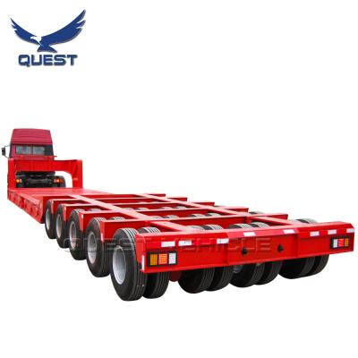 China 10 Lines Excavator Crane Transport Axles Generator Truck Trailer 5 200 Ton Lowbed Truck Semi Towing 150 Ton Lowboy Trailer for sale